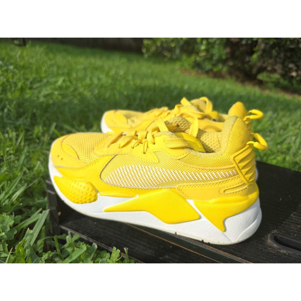 Puma RS-X Dandelion Boys Size 4.5C Yellow White Athletic Running Shoes Sneakers - Picture 2 of 9